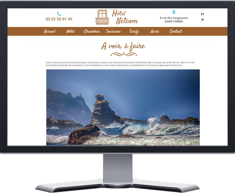 ecran page tourisme grandes images